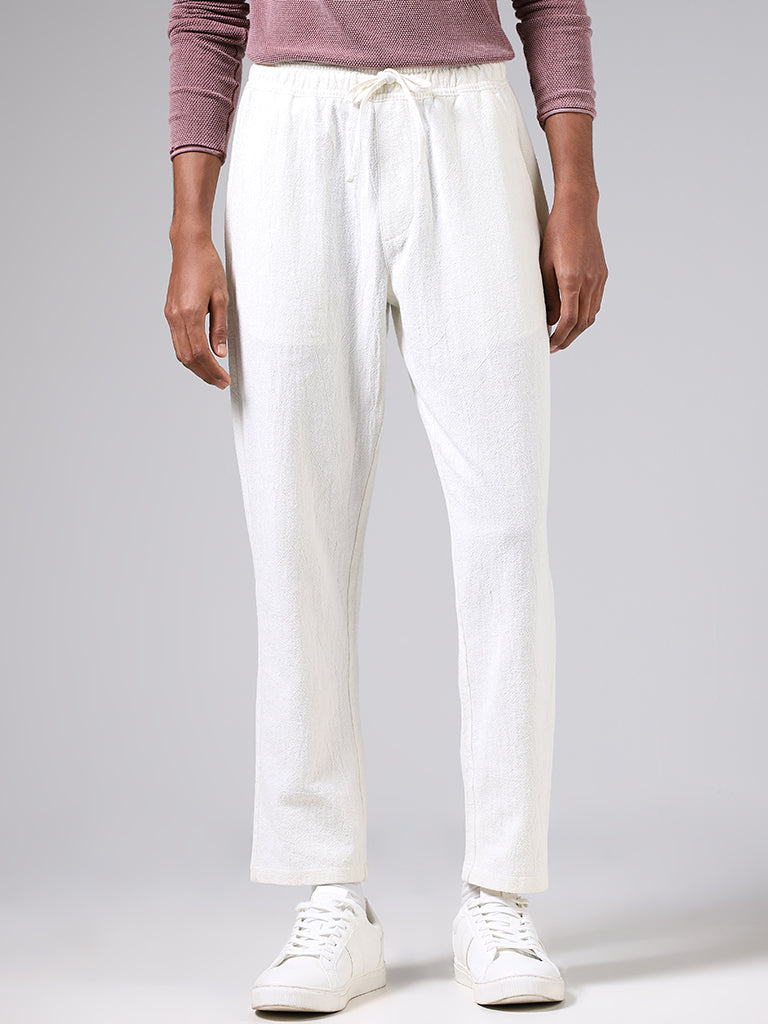 ETA Off White Slim-Fit Mid-Rise Chinos