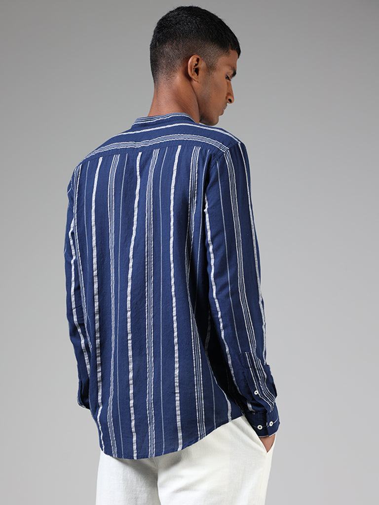 ETA Blue Striped Resort-Fit Shirt