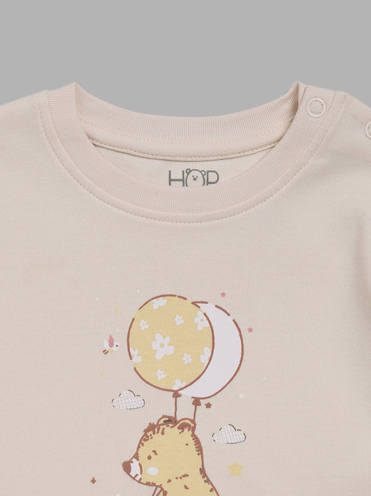 HOP Baby Yellow Printed T-Shirts - Pack of 3