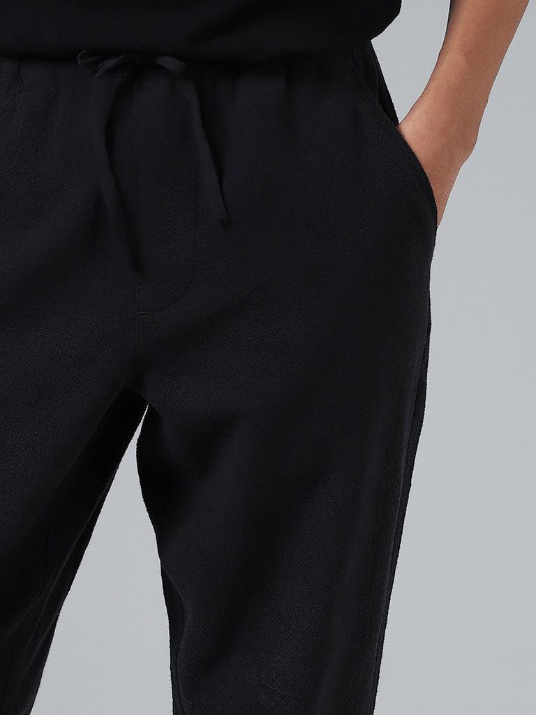 ETA Black Slim-Fit Mid-Rise Chinos