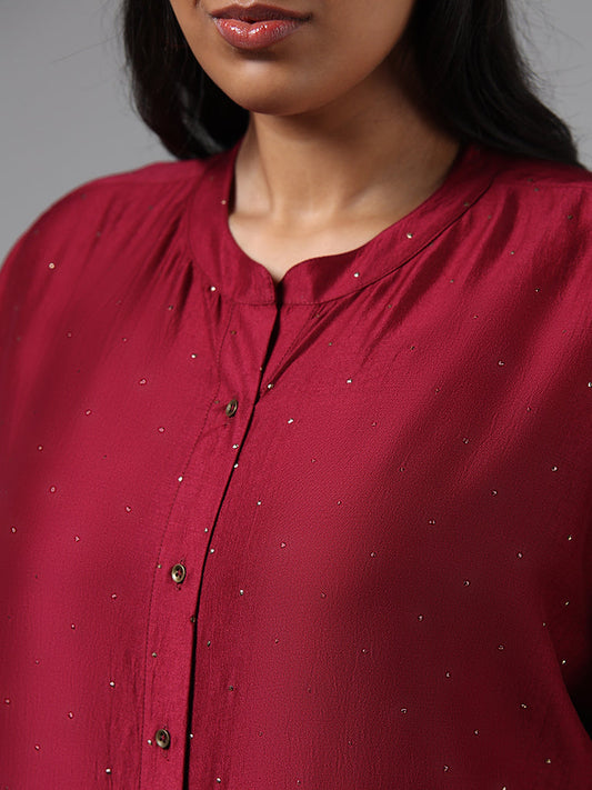 Diza Magenta Sequin Tunic