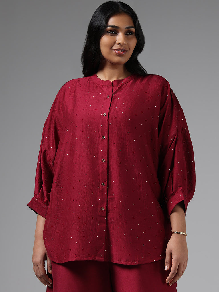 Diza Magenta Sequin Tunic