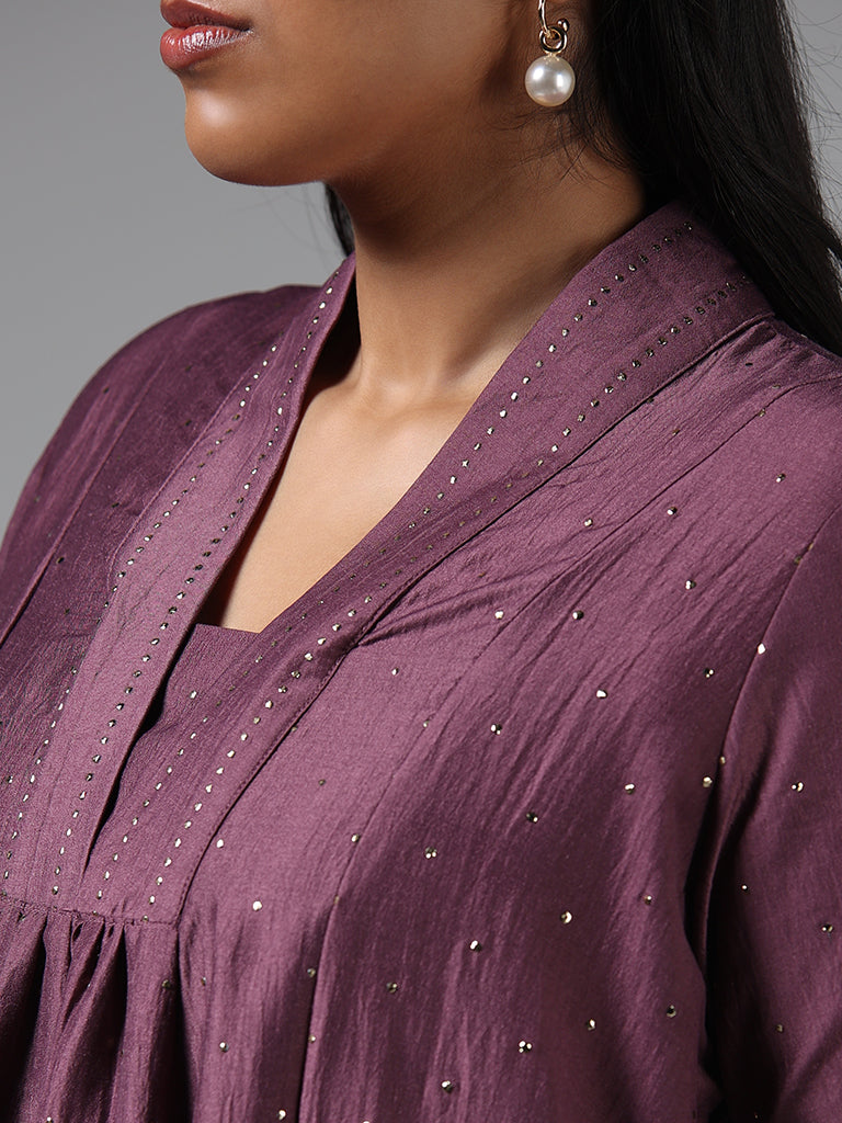 Diza Pink Sequin Kurta