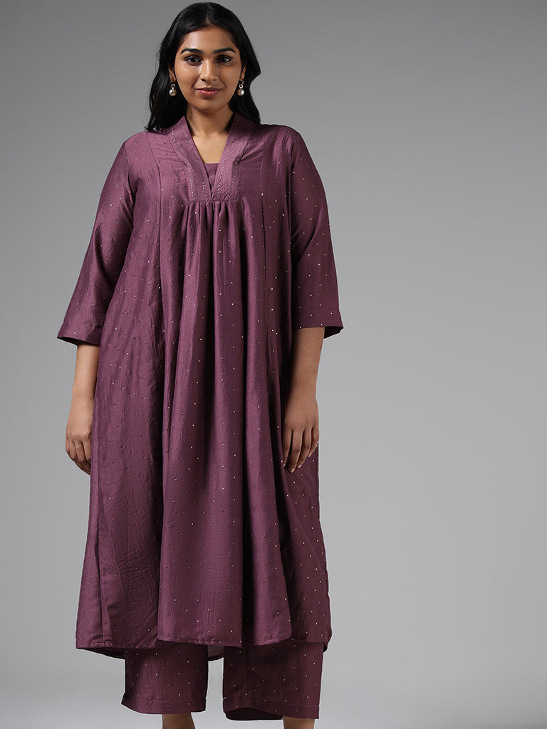 Diza Pink Sequin Kurta