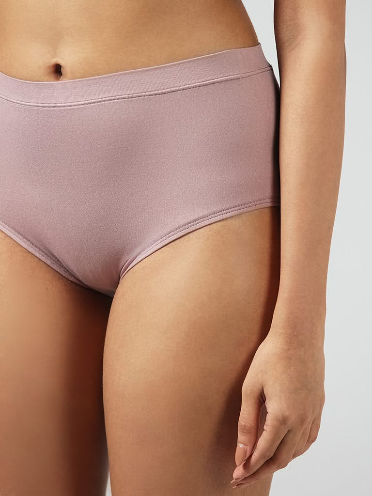 Wunderlove Solid Light Pink Full Brief