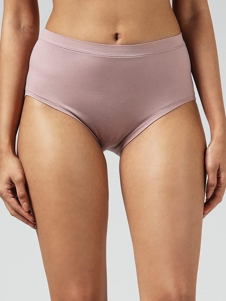 Wunderlove Solid Light Pink Full Brief