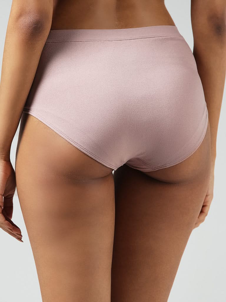 Wunderlove Solid Light Pink Full Brief