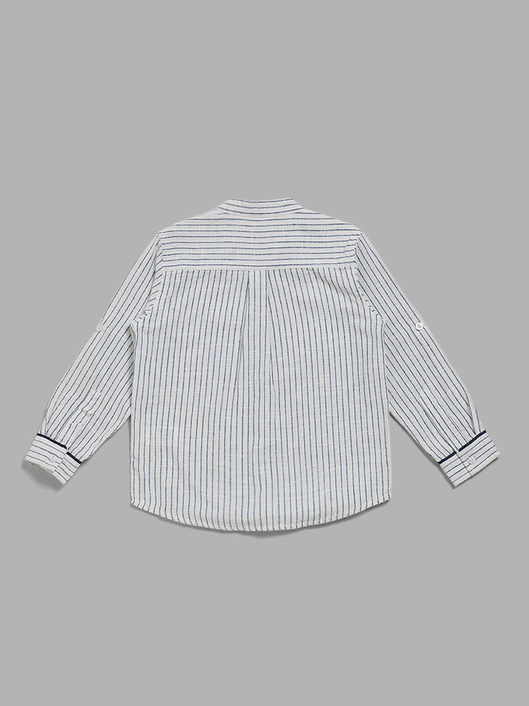 HOP Kids Off White Striped Shirt