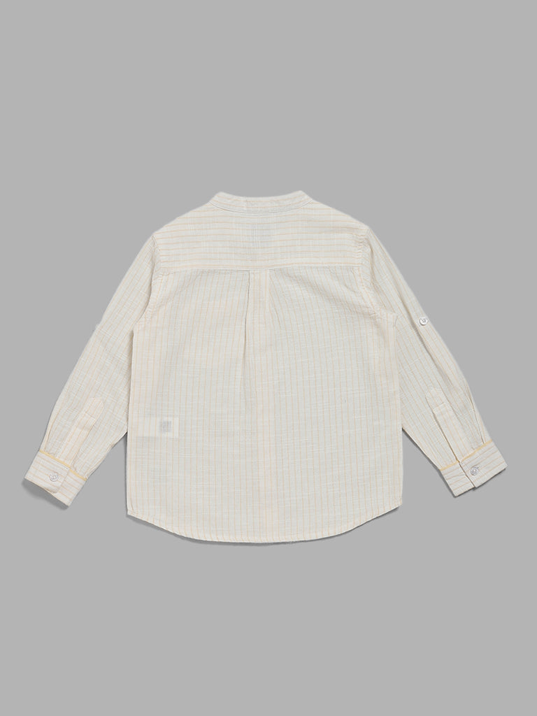 HOP Kids Cream Striped Shirt