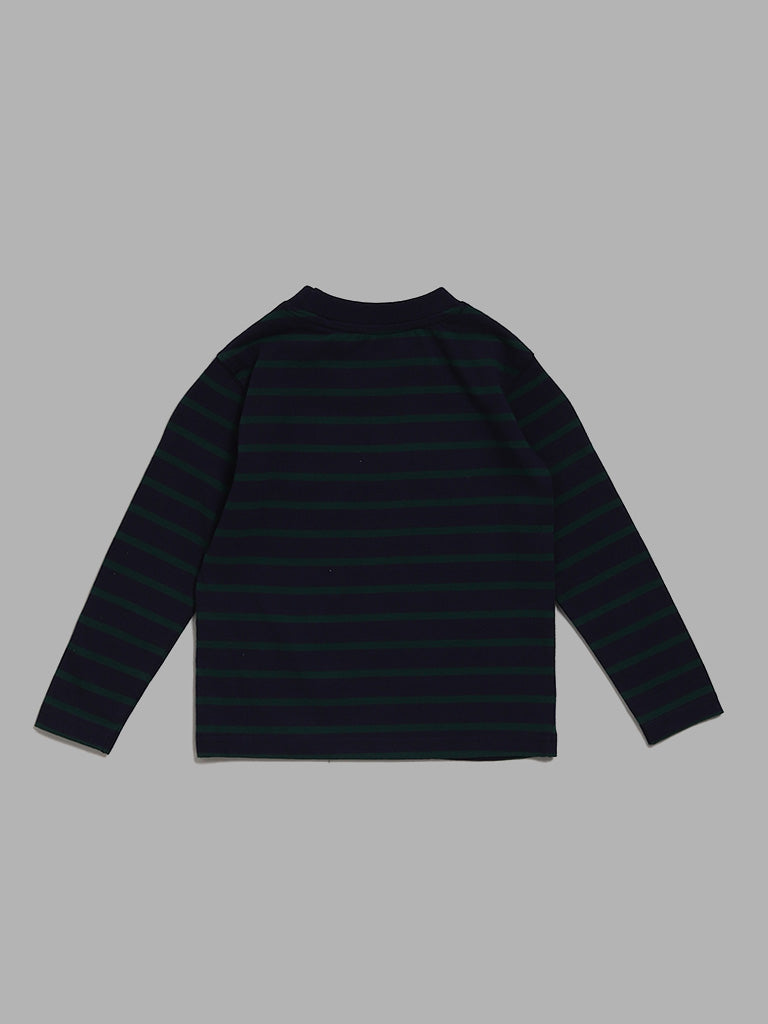 HOP Kids Navy Striped T-Shirt