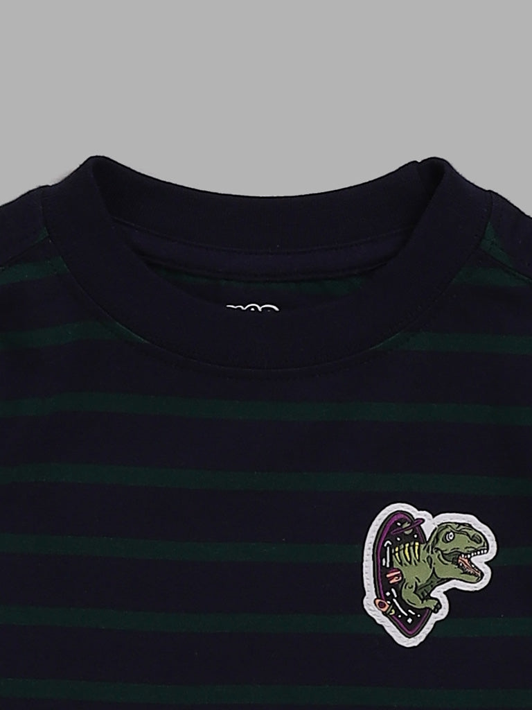 HOP Kids Navy Striped T-Shirt