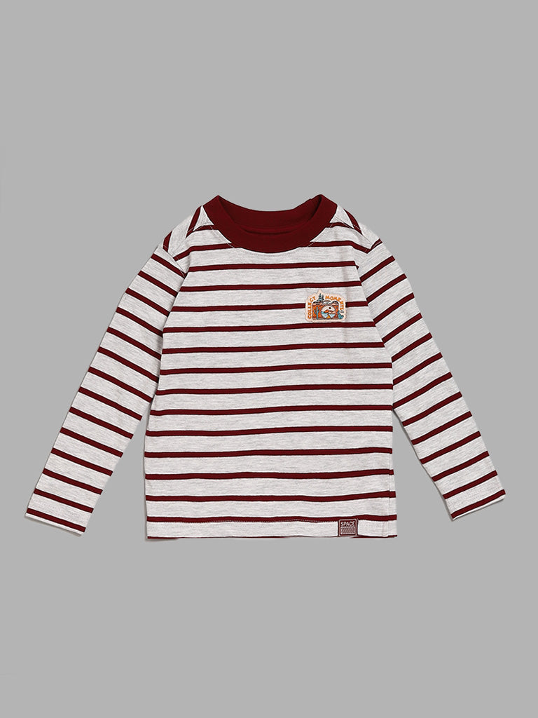 HOP Kids Red Striped T-Shirt