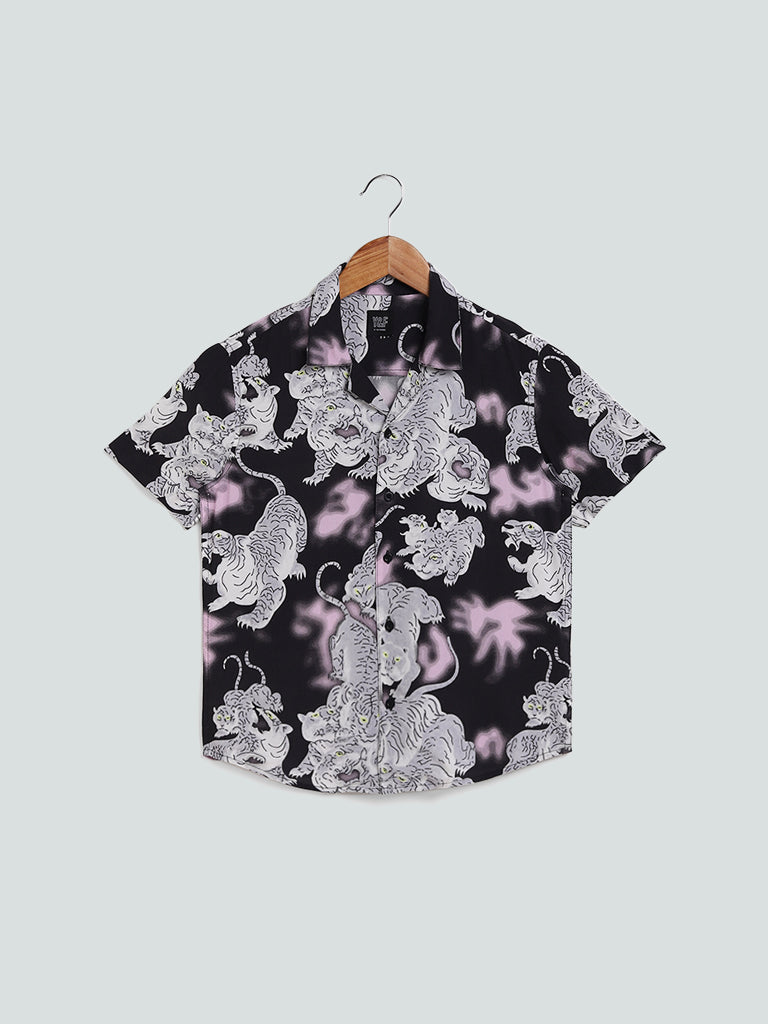 Y&F Kids Multicolour Printed Shirt