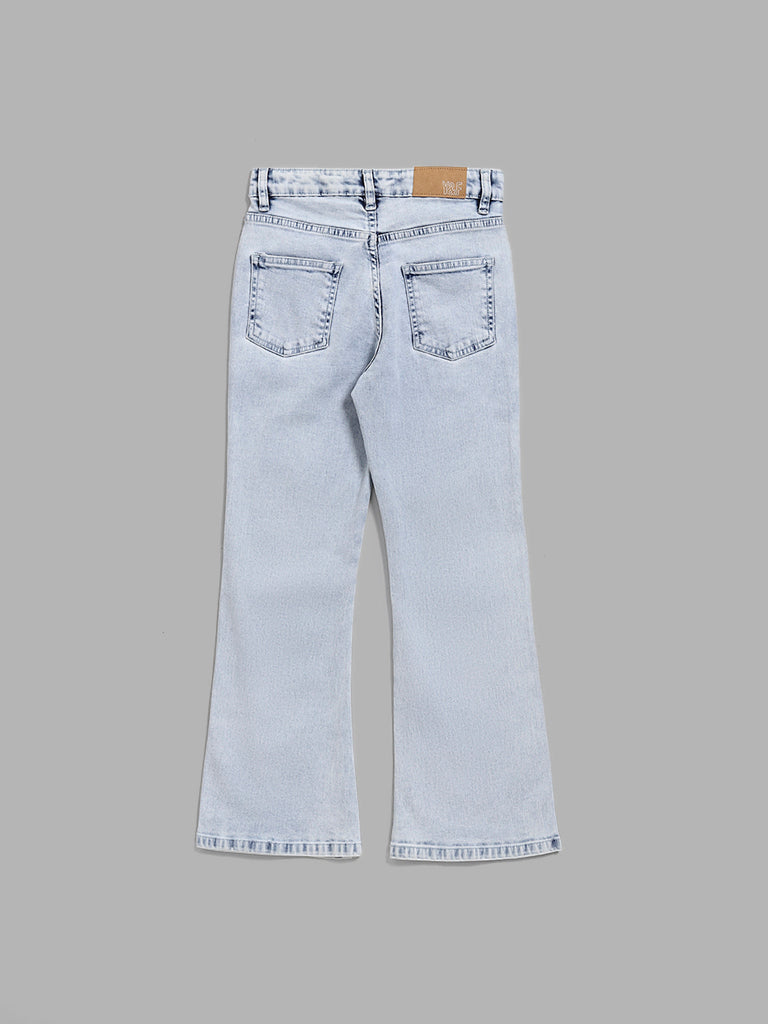 Y&F Kids Light Blue Relaxed - Fit Mid - Rise Jeans