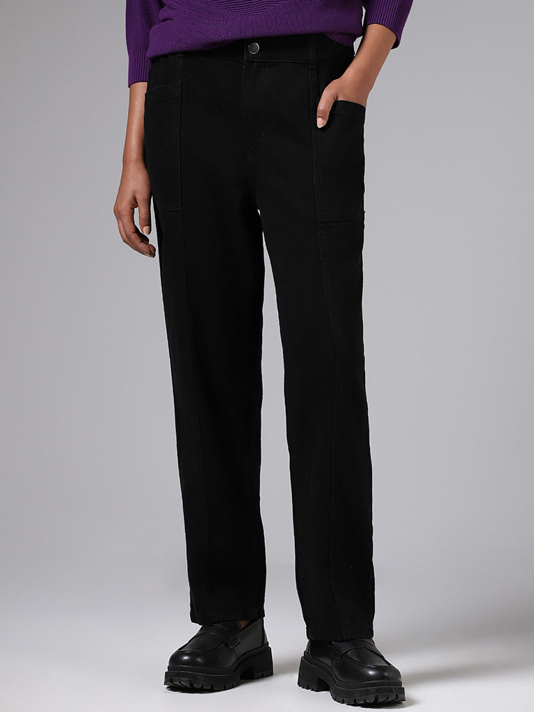 LOV Black Straight - Fit Mid - Rise Jeans