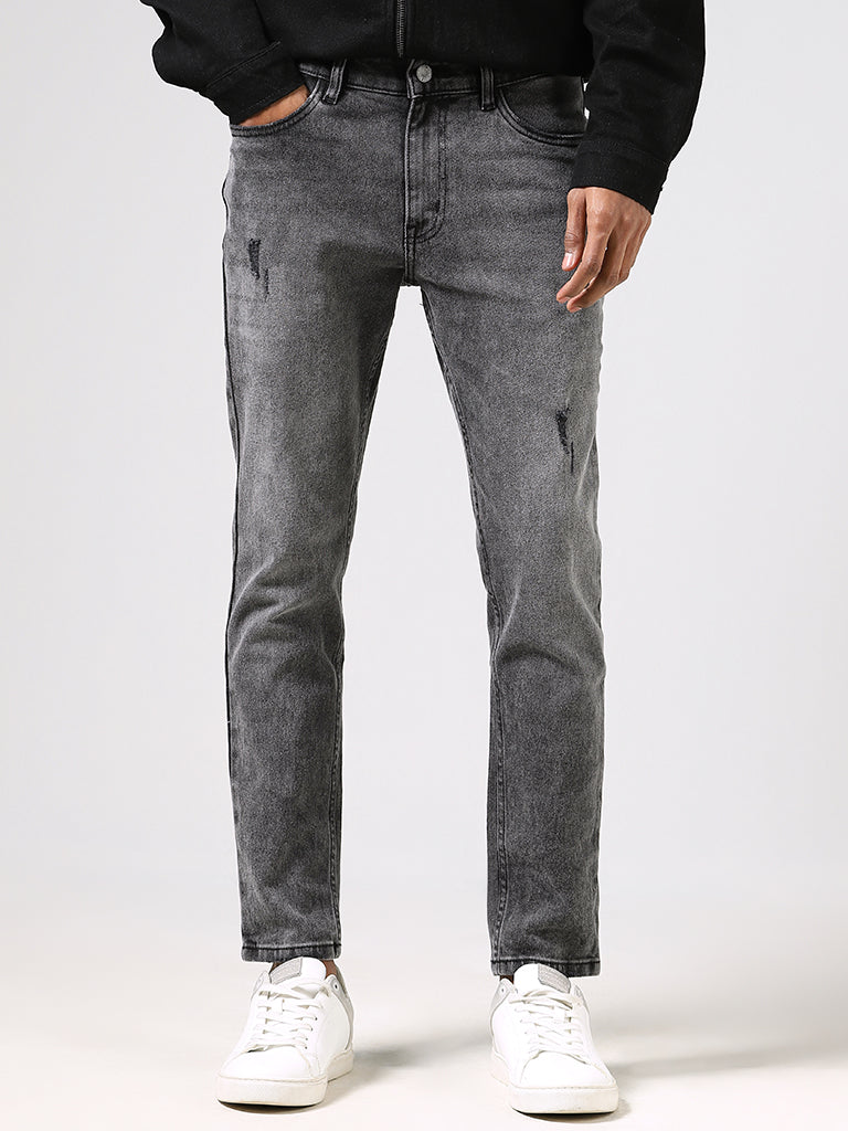 Nuon Charcoal Slim - Fit Mid - Rise Jeans