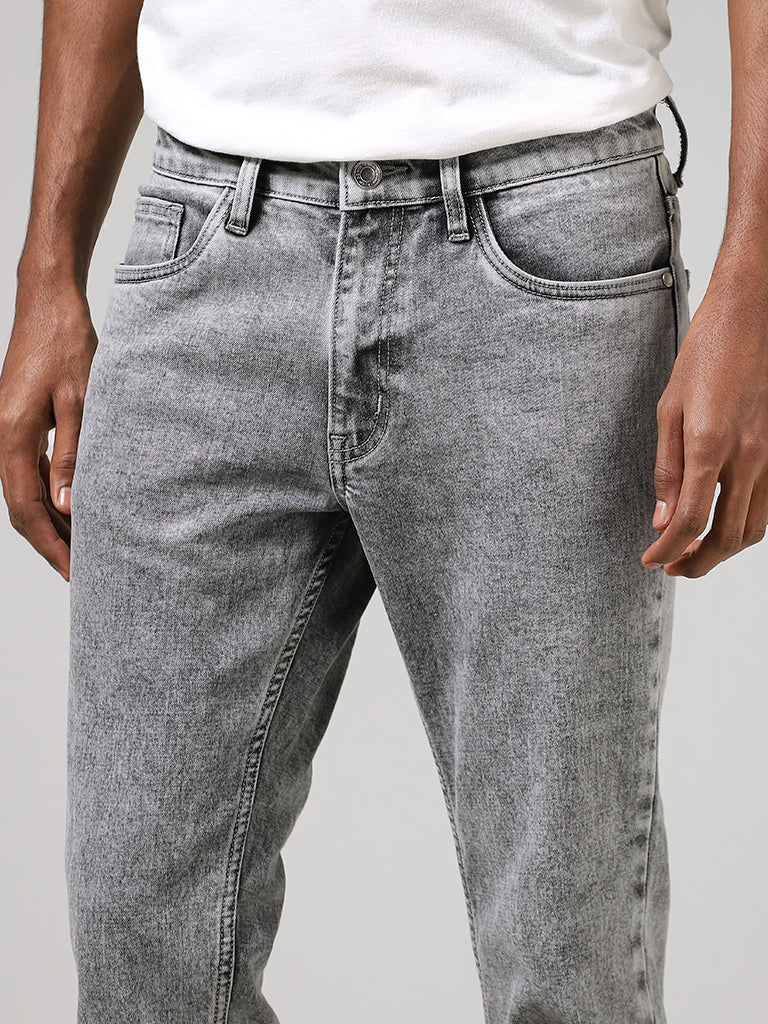 Nuon Grey Slim - Fit Mid - Rise Jeans