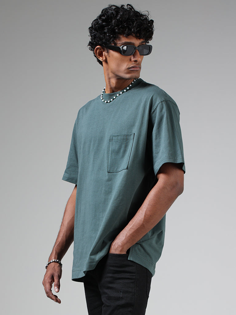 Nuon Emerald Green Relaxed-Fit T-Shirt