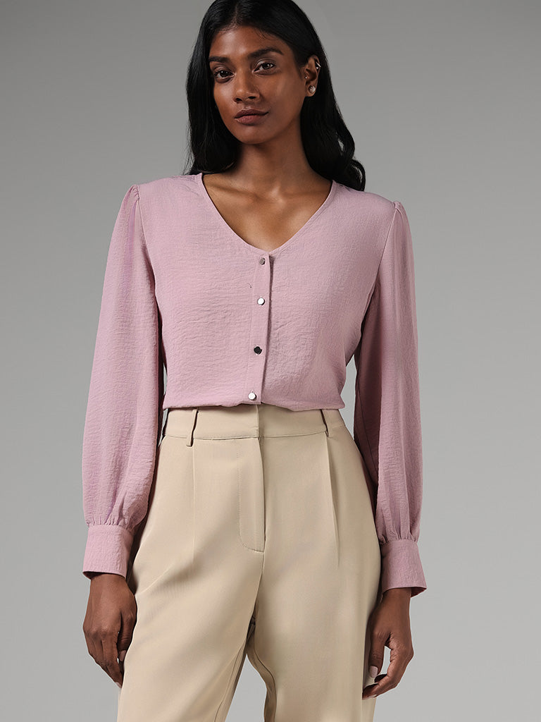 Wardrobe Solid Pink Top