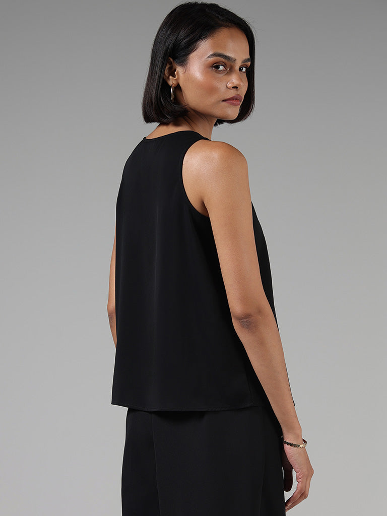 Wardrobe Solid Black Top