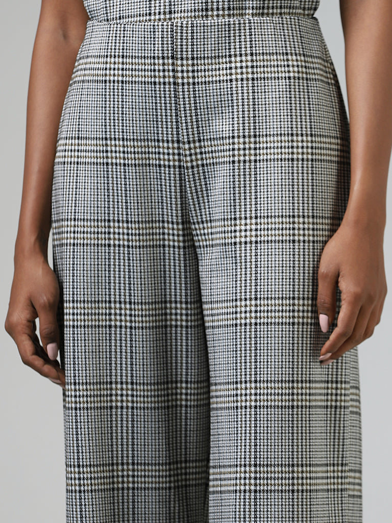 Wardrobe Grey Plaid Checked Trousers