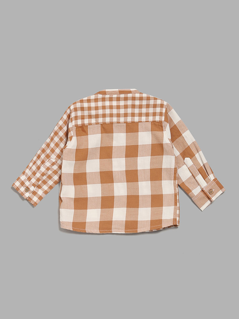 HOP Baby Brown Checked Shirt