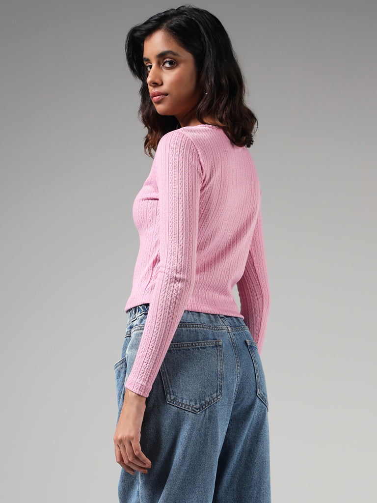 Nuon Pink Knitted Sweater