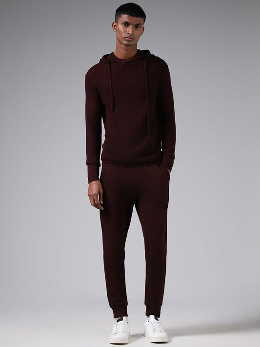 ETA Wine Slim-Fit Knitted Hoodie Sweatshirt