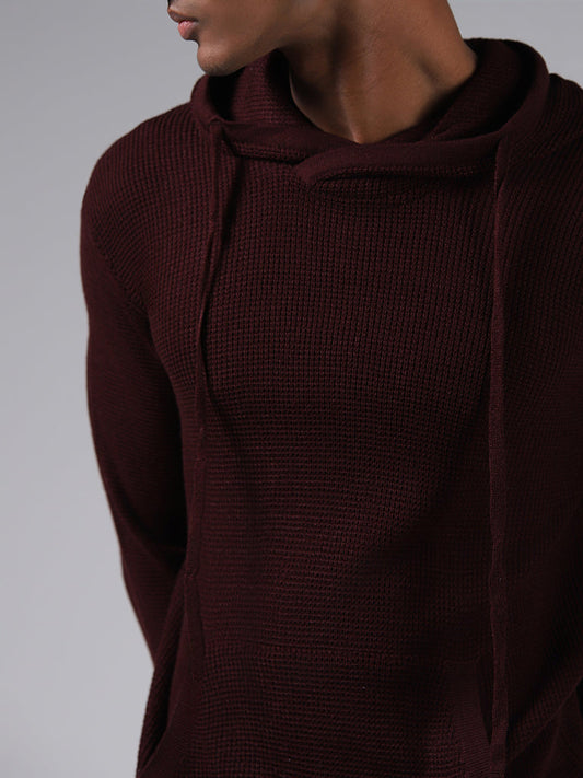 ETA Wine Slim-Fit Knitted Hoodie Sweatshirt