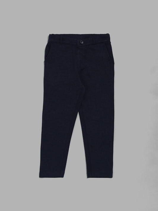 HOP Kids Solid Navy Trousers