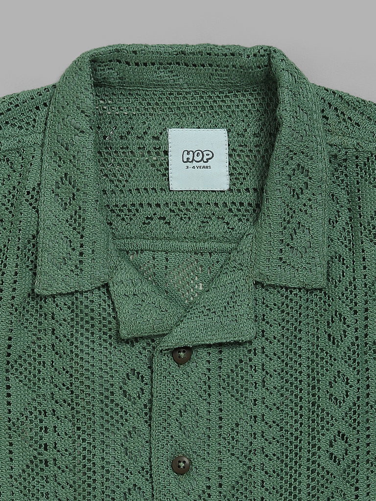 HOP Kids Green Mesh Shirt