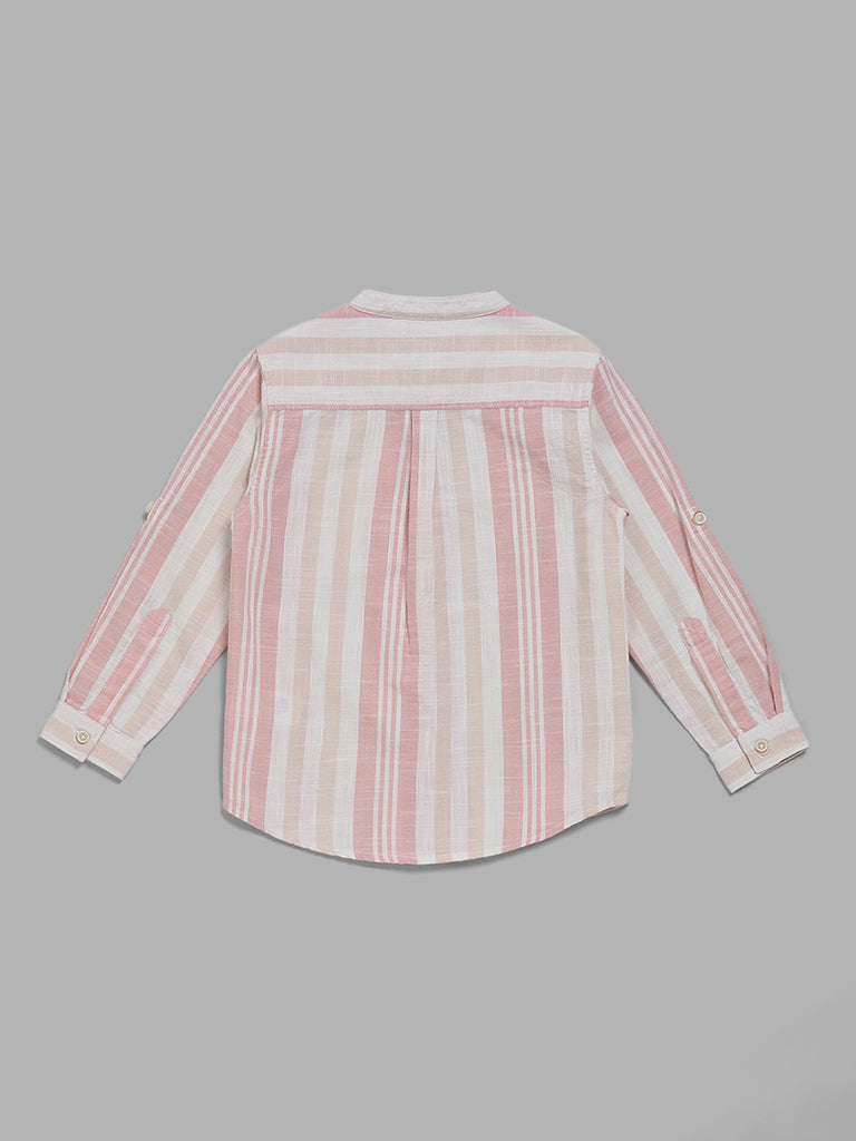 HOP Kids Rose Pink Striped Shirt