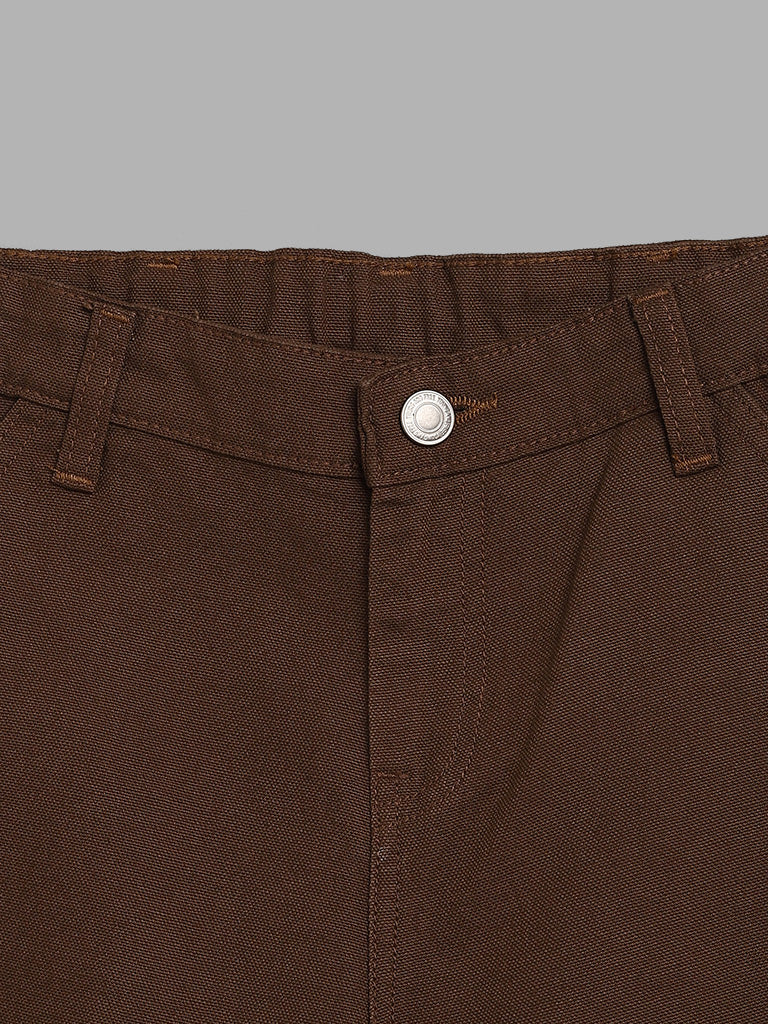 Y&F Kids Brown Mid Rise Cargo Trousers