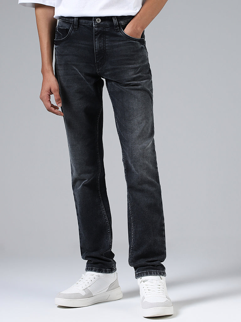 Nuon Charcoal Grey Slim - Fit Mid - Rise Jeans