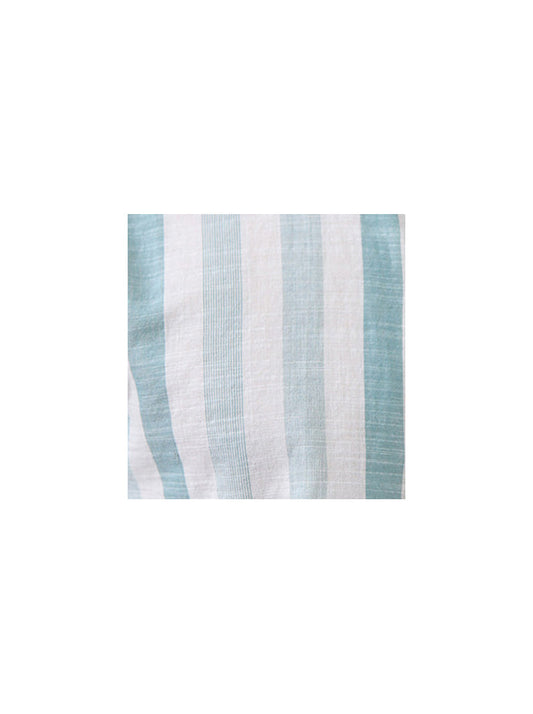 ETA Teal Striped Printed Cotton Resort-Fit Shirt