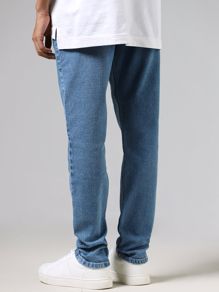 Nuon Ice Blue Straight - Fit Mid - Rise Jeans