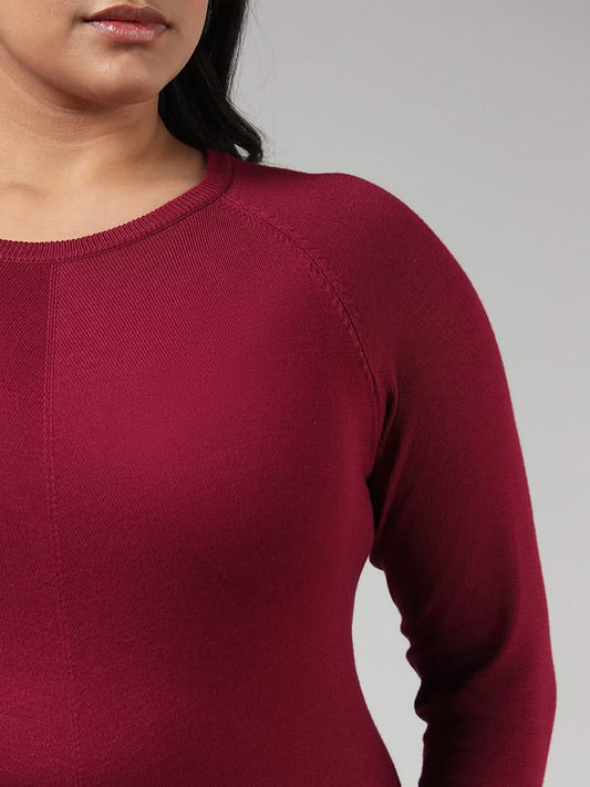 Gia Solid Plum Sweater