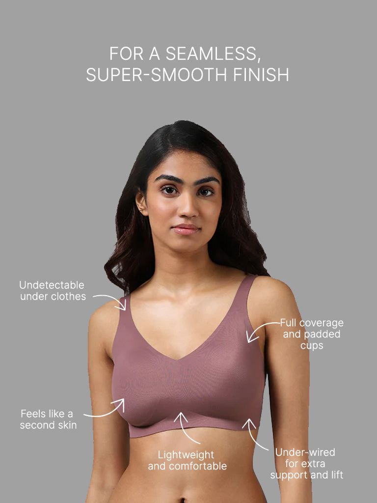 Wunderlove Dusty Rose Full Coverage Invisible Bra