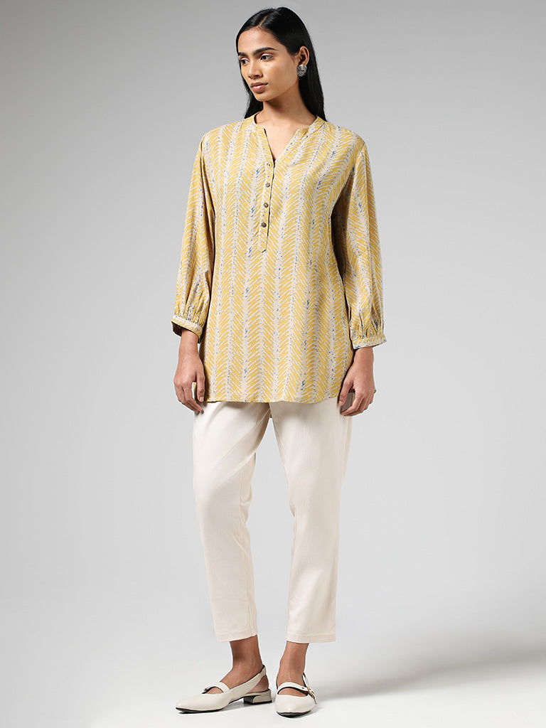 Utsa Mustard Striped Kurti