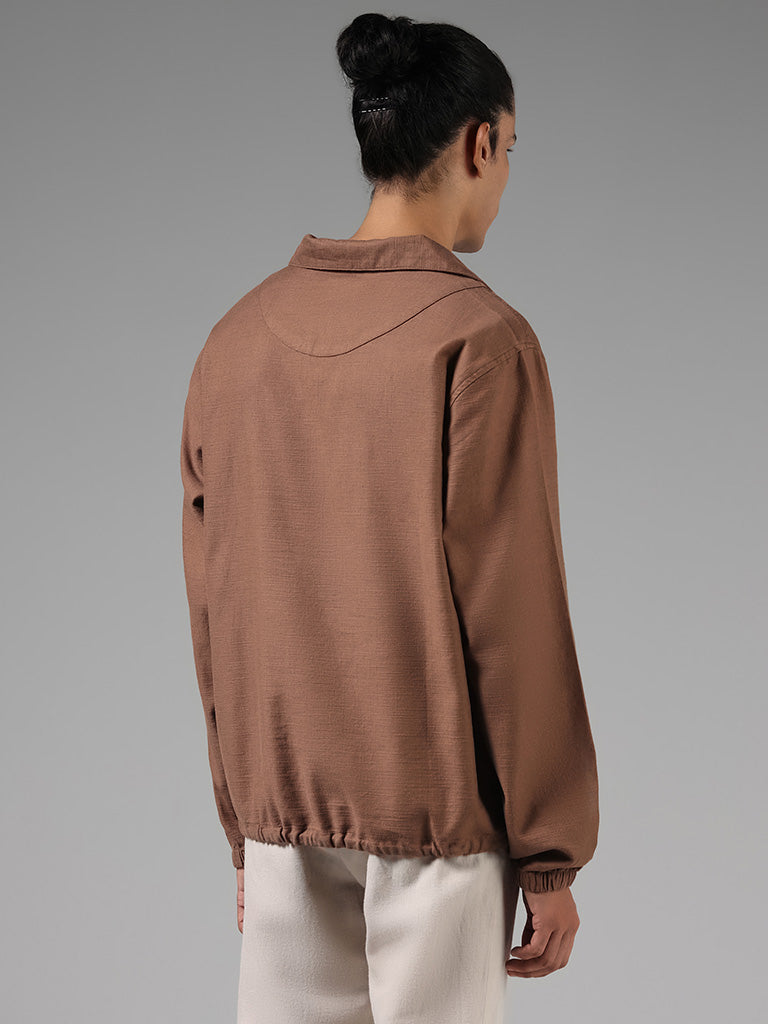 ETA Solid Brown Resort-Fit sweatshirt