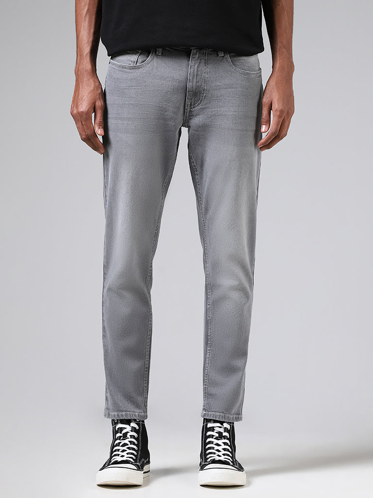 Nuon Grey Slim - Fit Mid - Rise Jeans