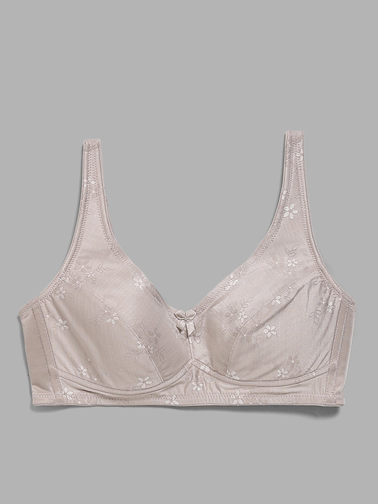 Wunderlove Nude Self-Patterned Bra