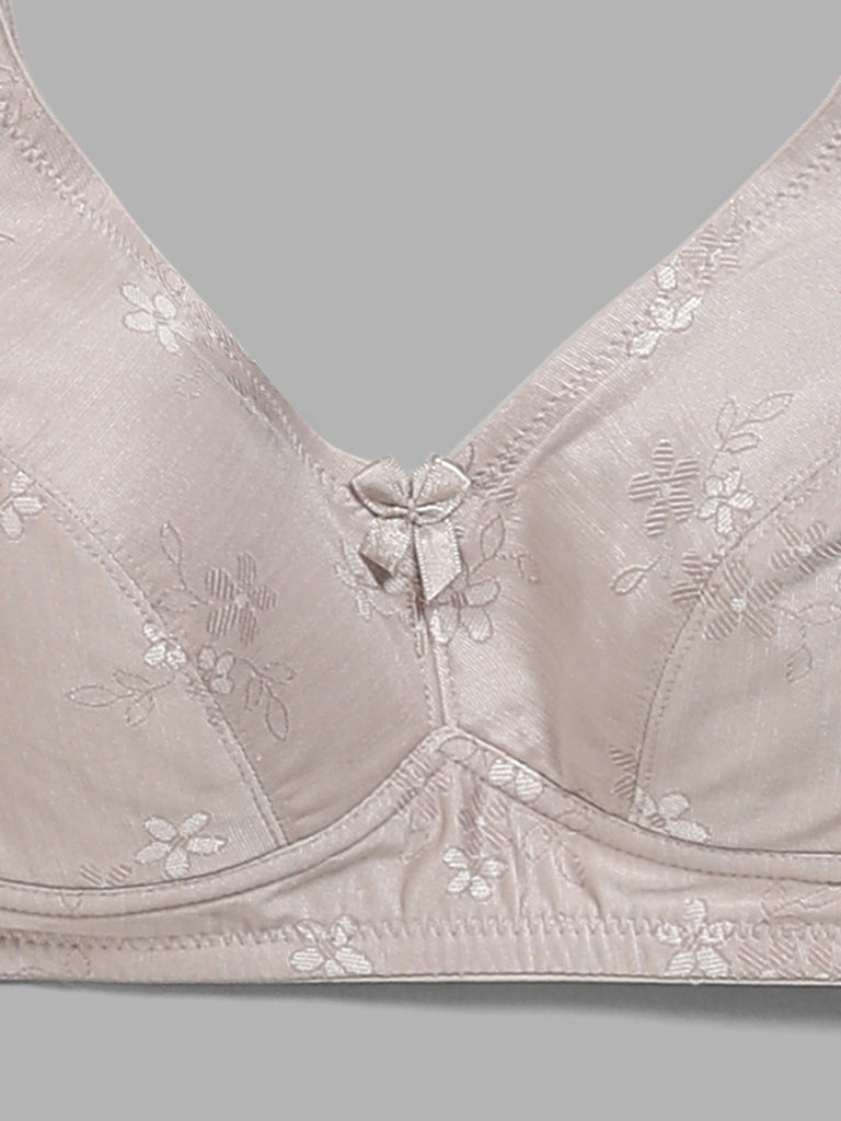 Wunderlove Nude Self-Patterned Bra