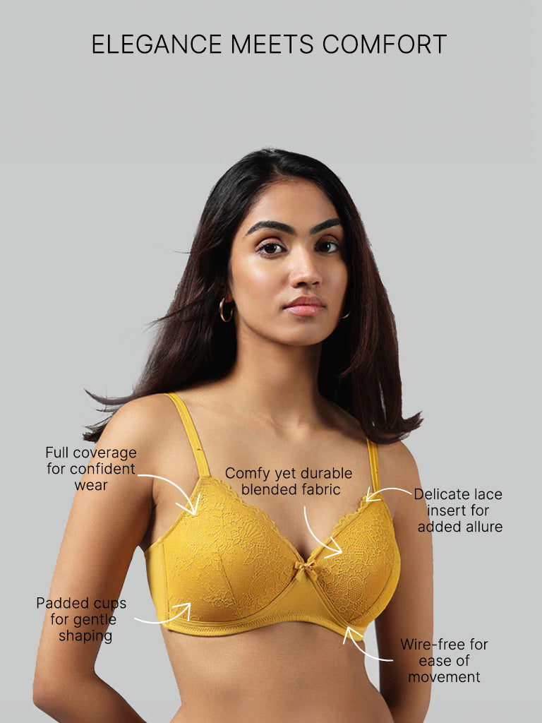 Wunderlove Yellow Laced Bra