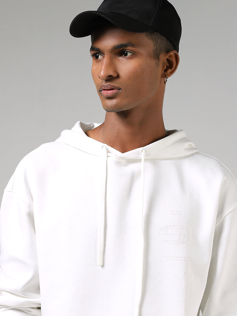 Studiofit White Hoodie Sweatshirt