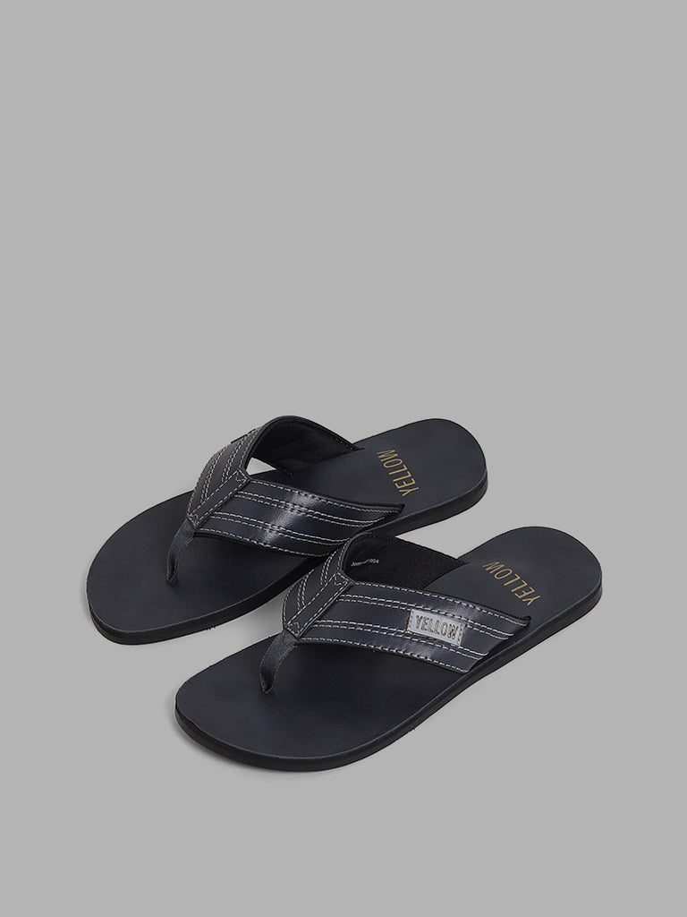 Yellow Navy Thong Sandals