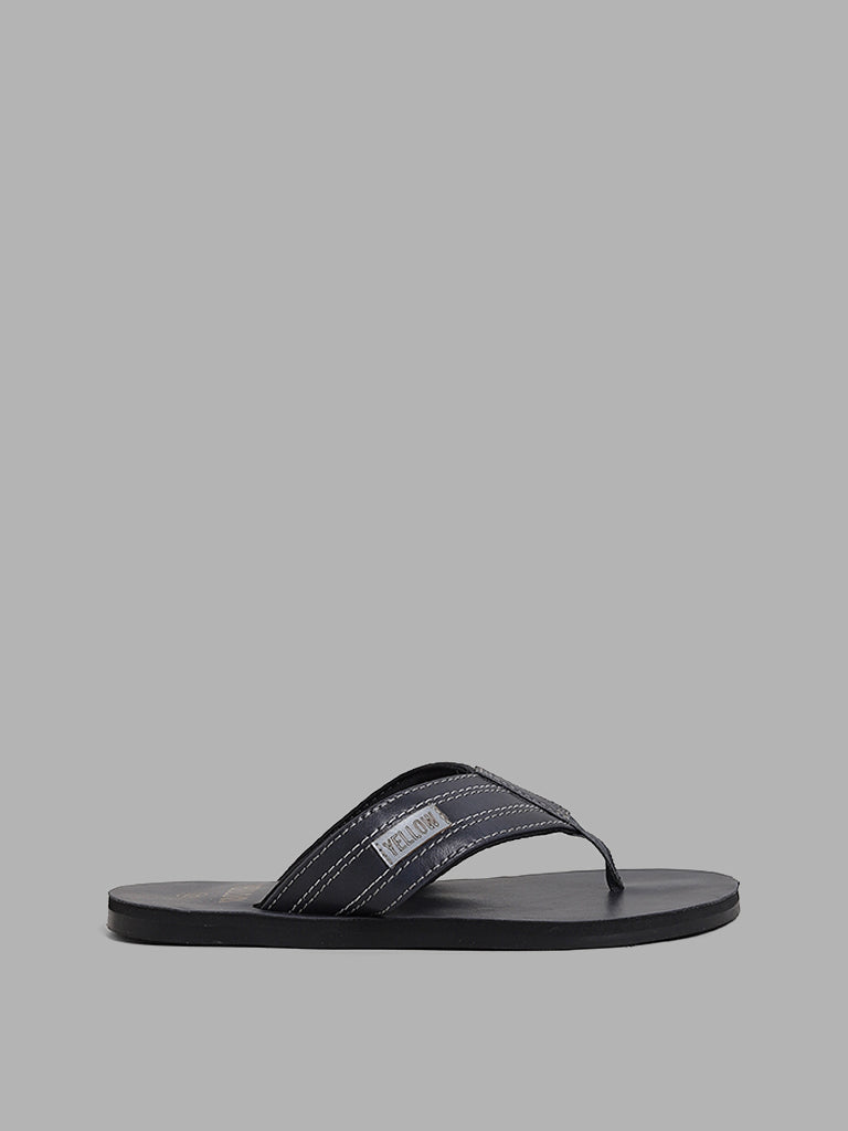 Yellow Navy Thong Sandals