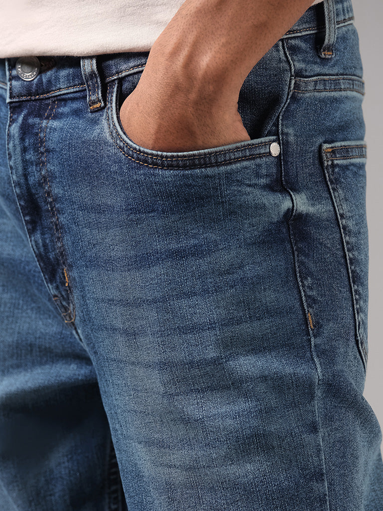 Nuon Blue Slim - Fit Mid - Rise Jeans