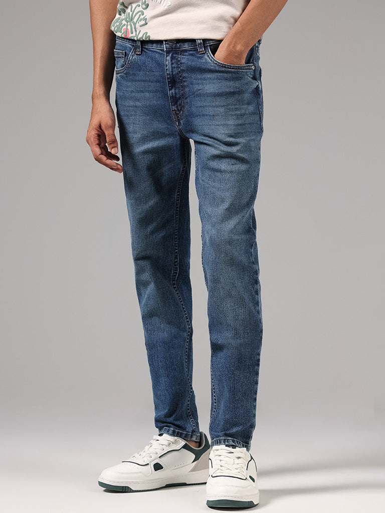 Nuon Blue Slim - Fit Mid - Rise Jeans