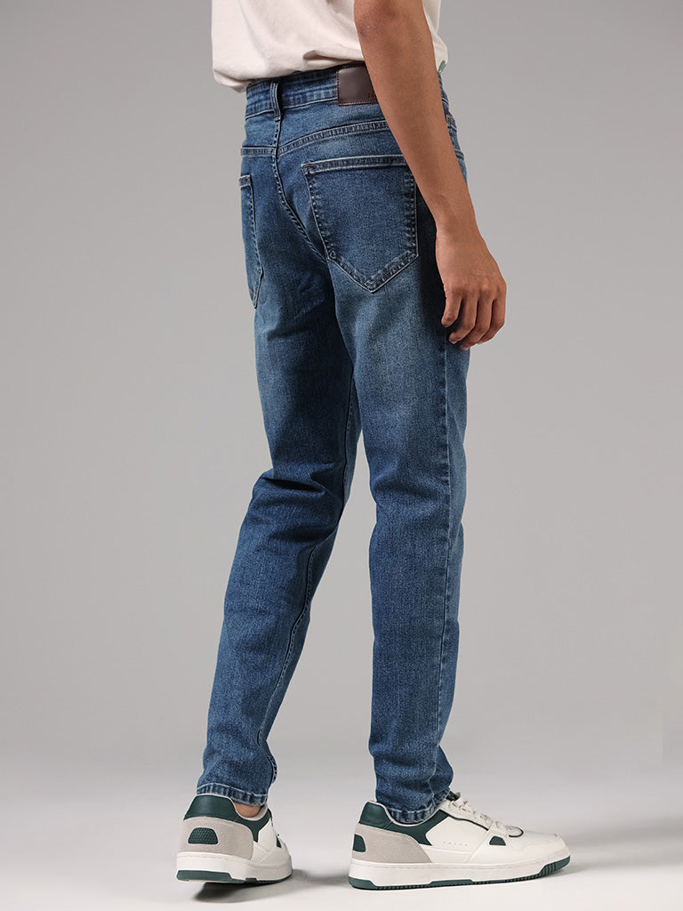 Nuon Blue Slim - Fit Mid - Rise Jeans